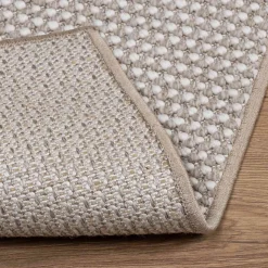 vidaXL Binnen kleed LUGO Crème en Taupe 80 x 150 cm Polyester