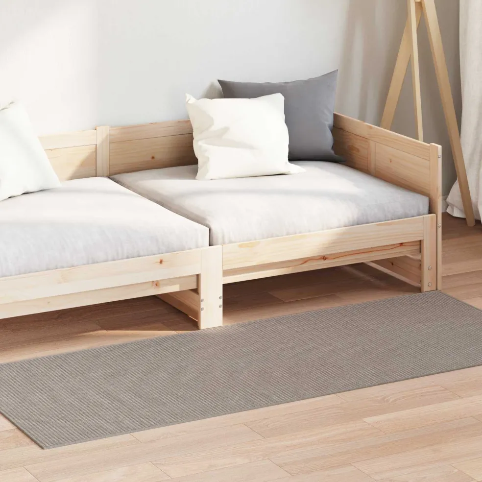 vidaXL Binnen kleed LUGO Crème en Taupe 80 x 150 cm Polyester