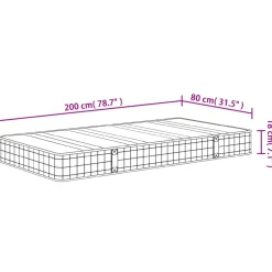 vidaXL Binnenveringmatras middelhard 80x200 cm