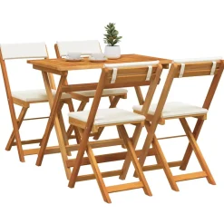 vidaXL Bistroset 5 st Olie naturel Massief Acaciahout