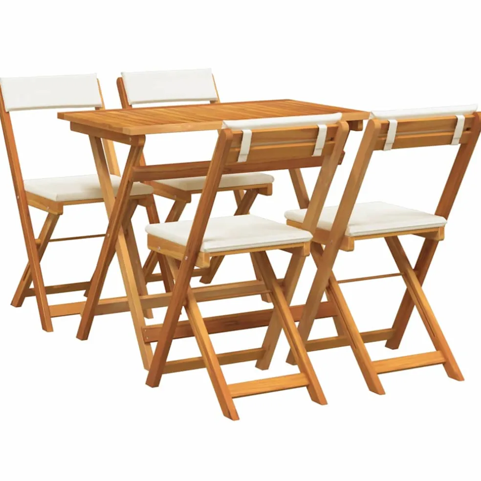 vidaXL Bistroset 5 st Olie naturel Massief Acaciahout