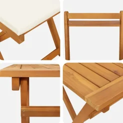 vidaXL Bistroset 5 st Olie naturel Massief Acaciahout