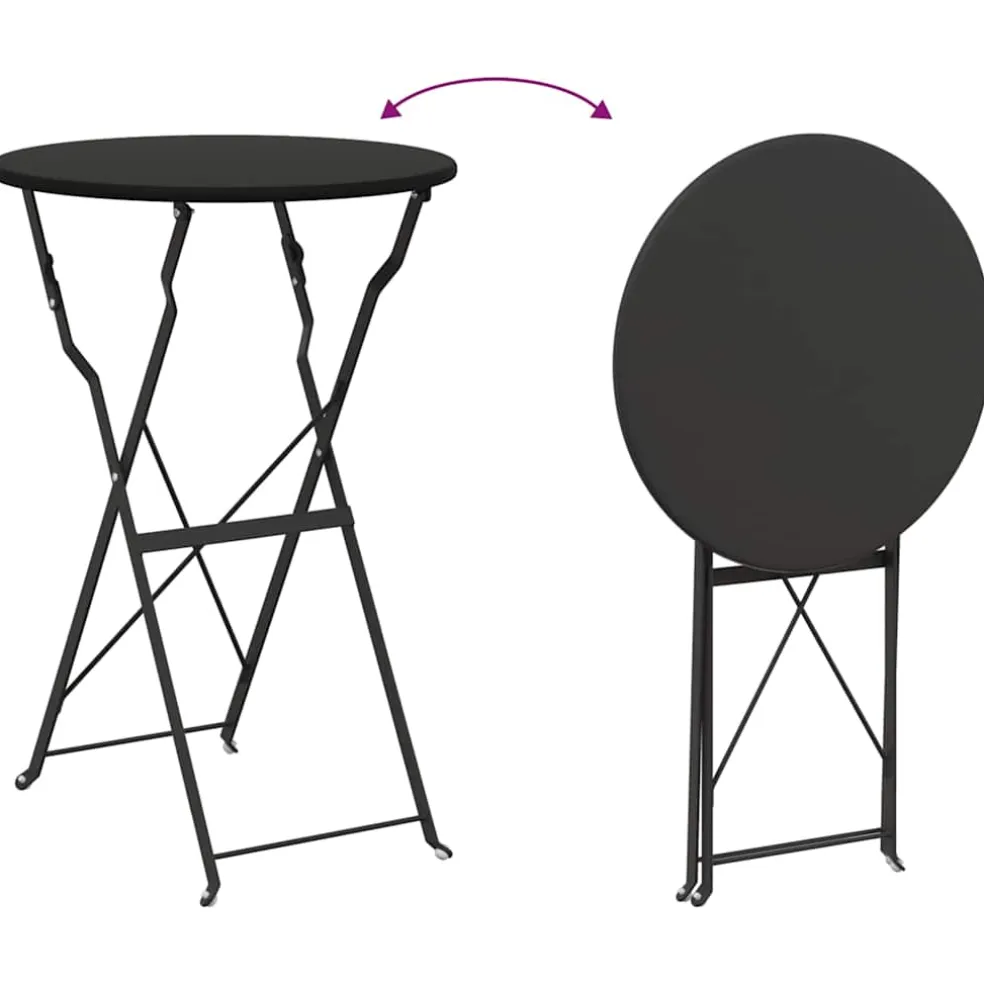 vidaXL Bistrotafel Antraciet Ø 50 x 71 cm Poedercoating staal