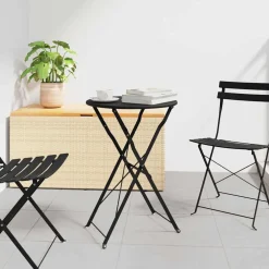 vidaXL Bistrotafel Antraciet Ø 50 x 71 cm Poedercoating staal