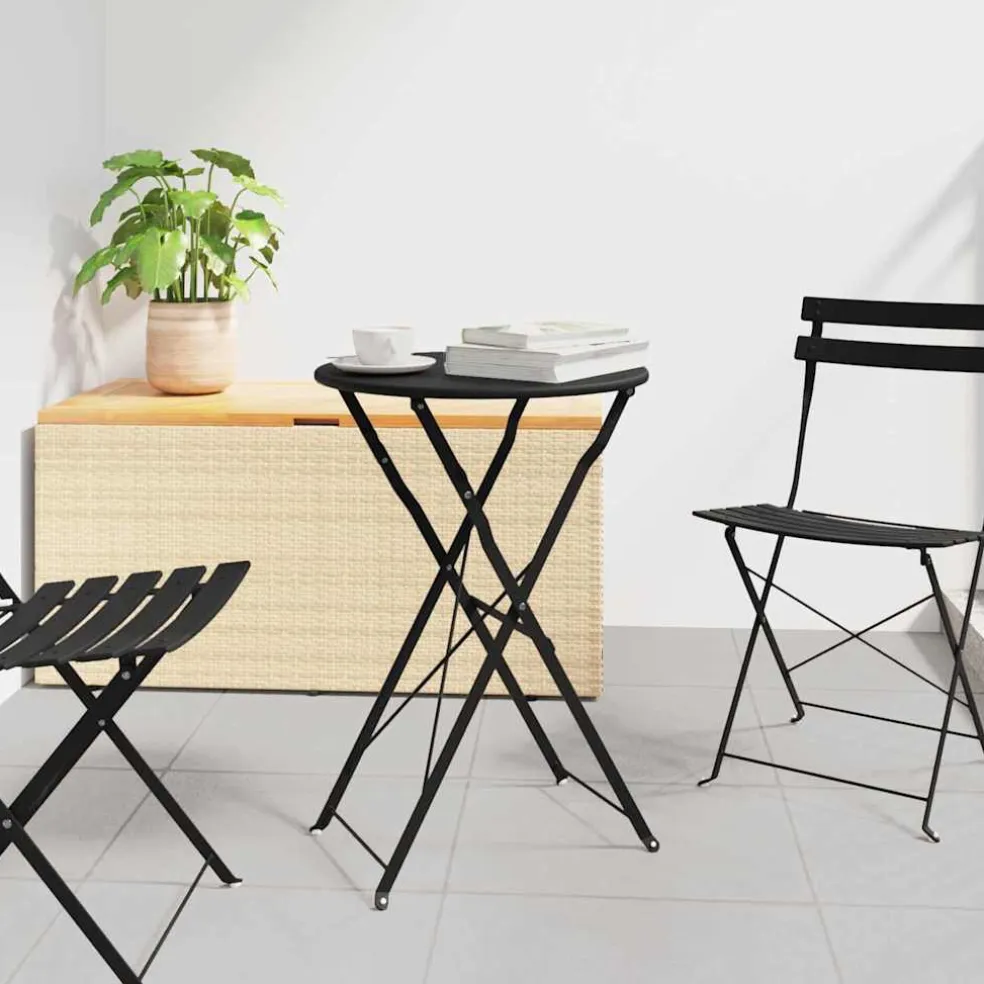 vidaXL Bistrotafel Antraciet Ø 50 x 71 cm Poedercoating staal