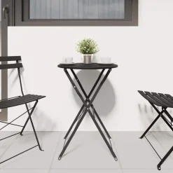 vidaXL Bistrotafel Antraciet Ø 50 x 71 cm Poedercoating staal