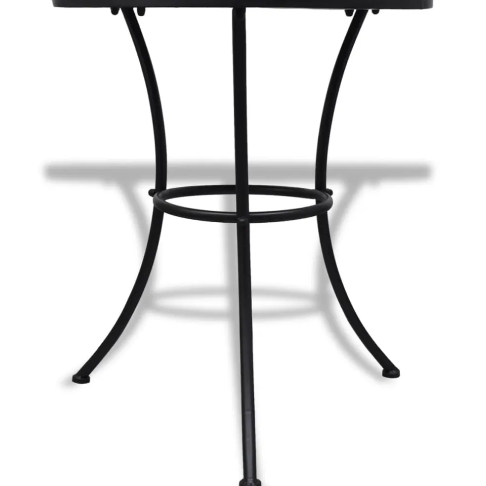 vidaXL Bistrotafel 60 cm mozaïek blauw en wit