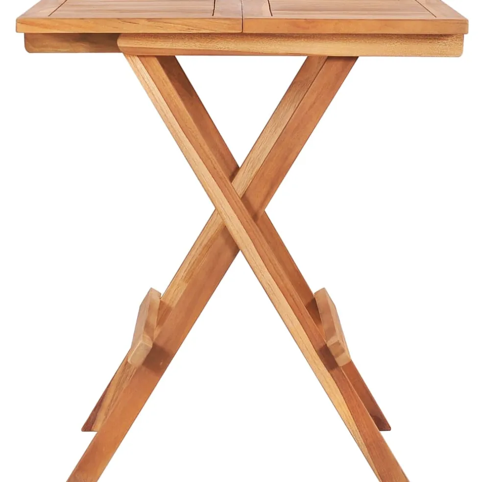 vidaXL Bistrotafel inklapbaar 60x60x65 cm massief teakhout