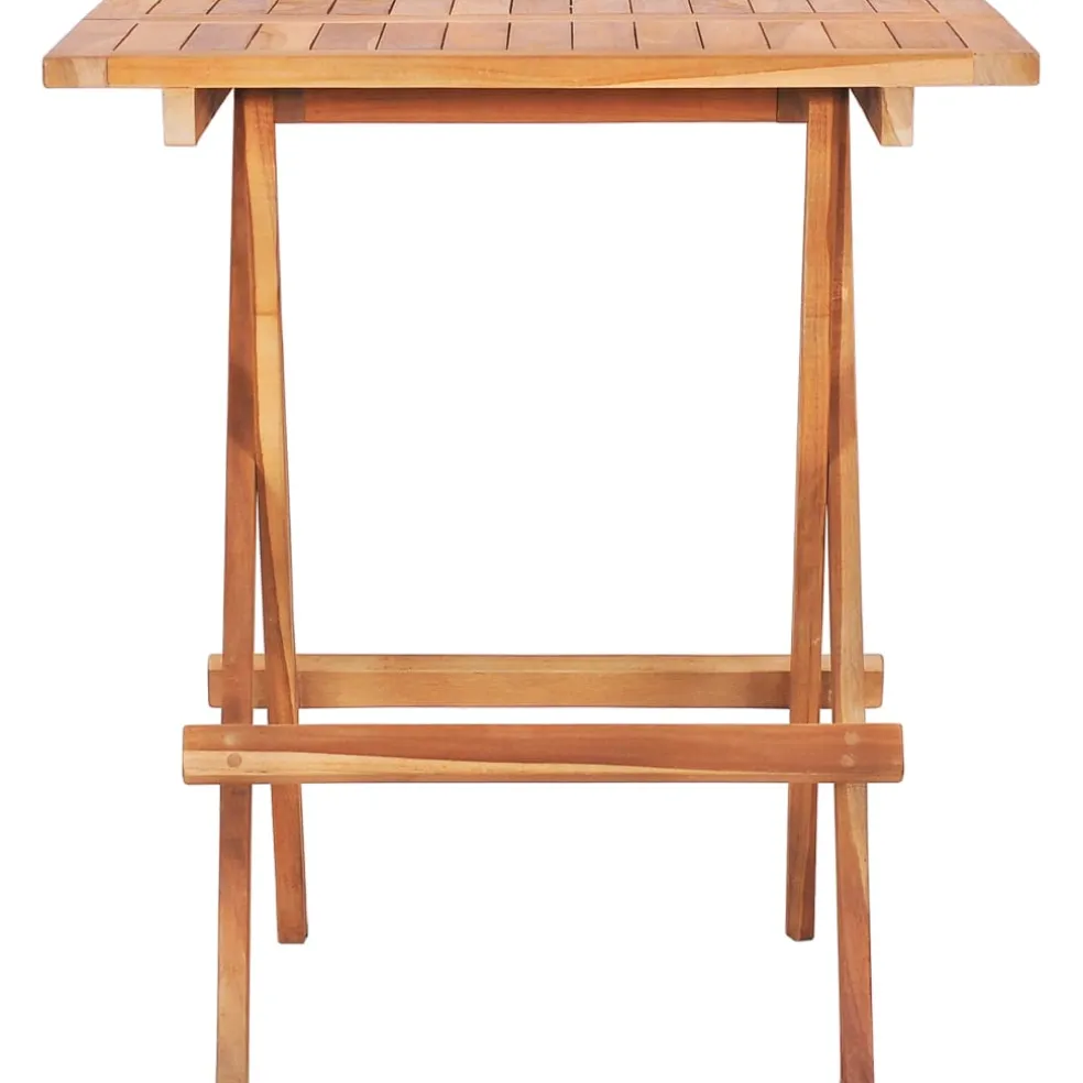 vidaXL Bistrotafel inklapbaar 60x60x65 cm massief teakhout