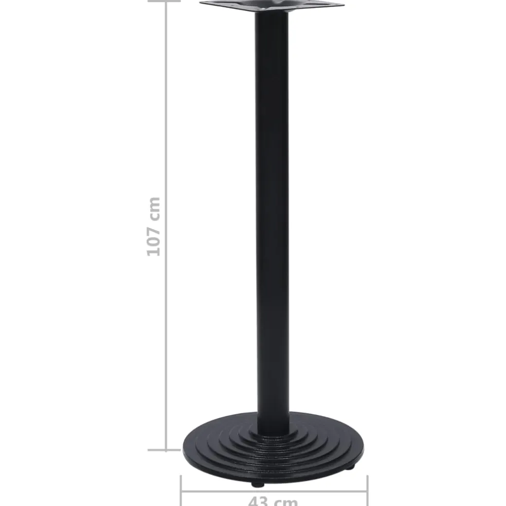vidaXL Bistrotafelpoot Ø43x107 cm gietijzer zwart