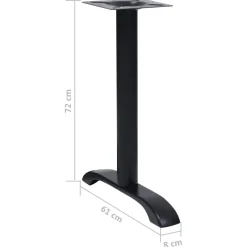 vidaXL Bistrotafelpoten 2 st 61x8x72 cm gietijzer zwart