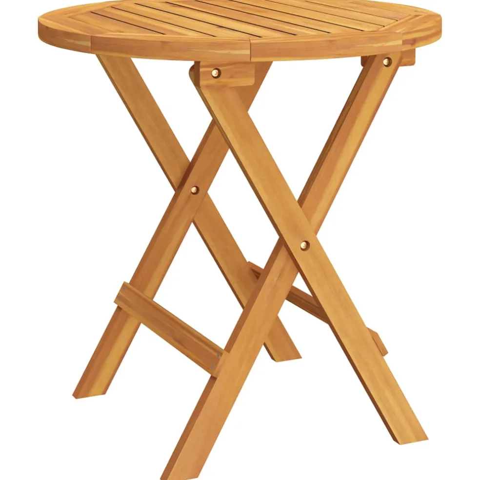vidaXL Bistrotafel Ø46x47 cm massief acaciahout