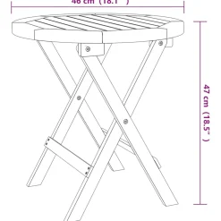 vidaXL Bistrotafel Ø46x47 cm massief acaciahout