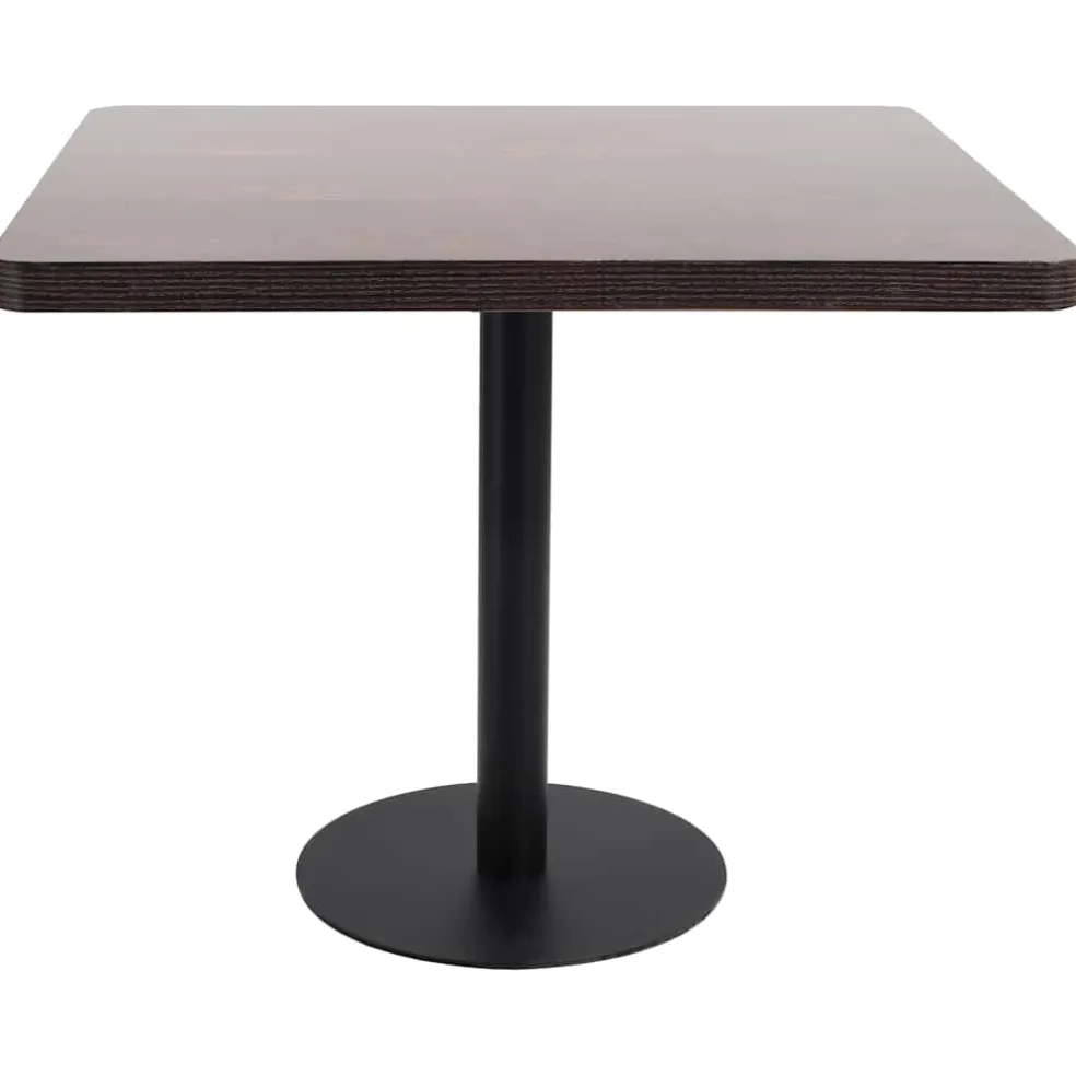 vidaXL Bistrotafel 80x80 cm MDF donkerbruin