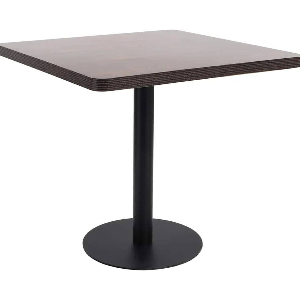 vidaXL Bistrotafel 80x80 cm MDF donkerbruin