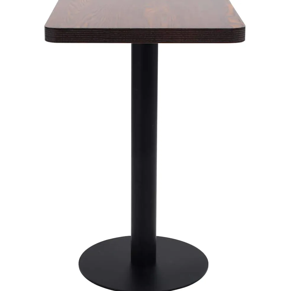vidaXL Bistrotafel 50x50 cm MDF donkerbruin
