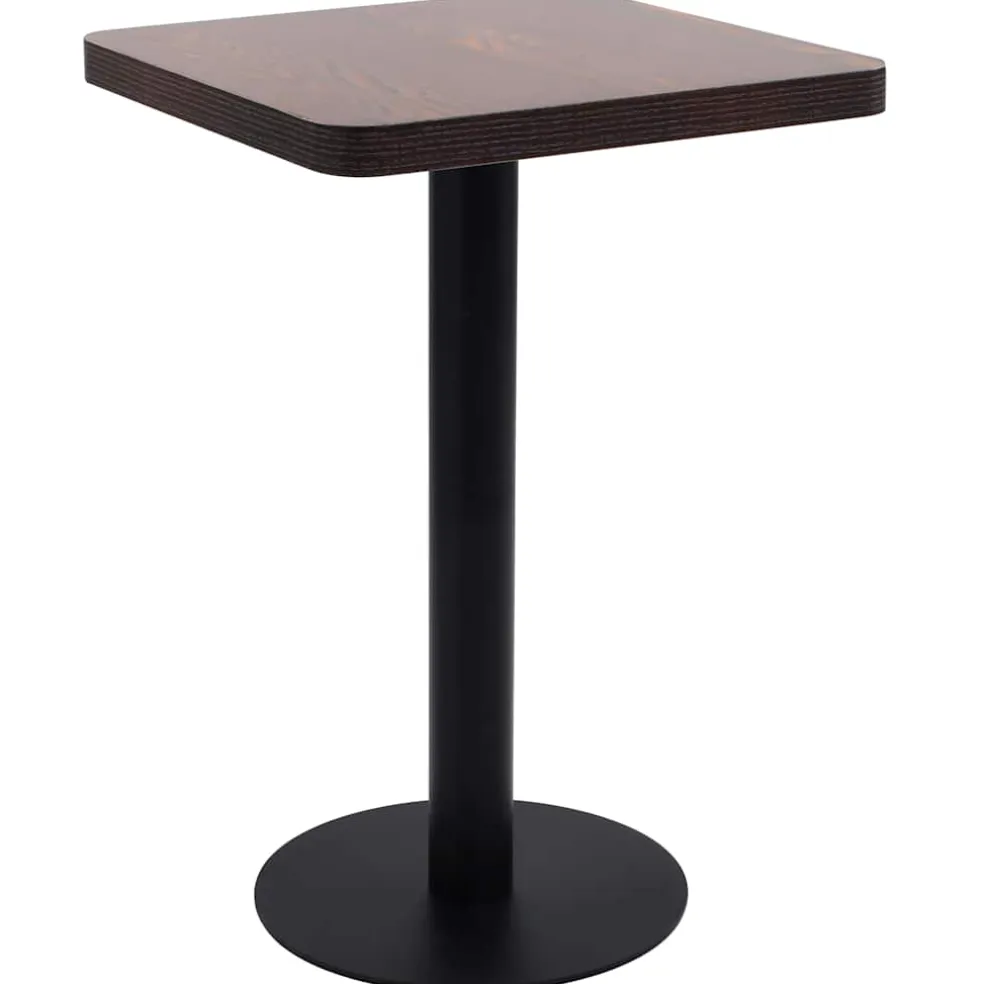 vidaXL Bistrotafel 50x50 cm MDF donkerbruin