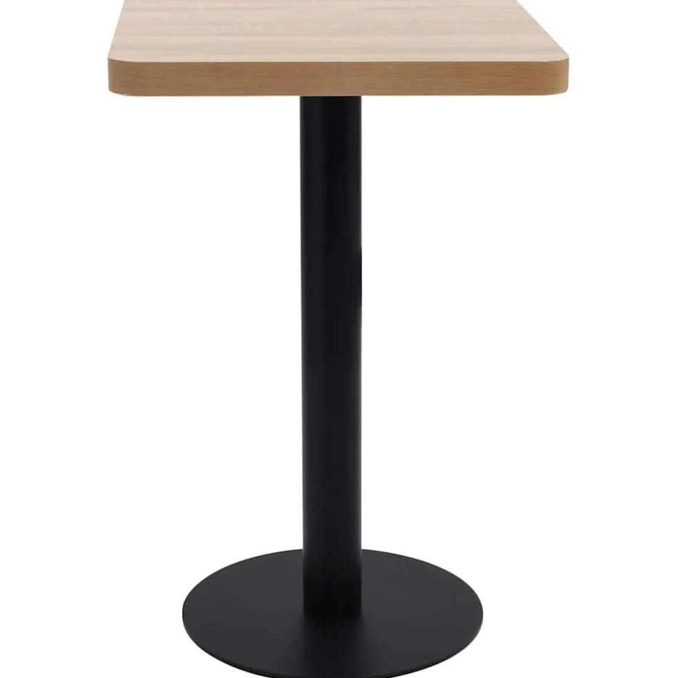 vidaXL Bistrotafel 50x50 cm MDF lichtbruin