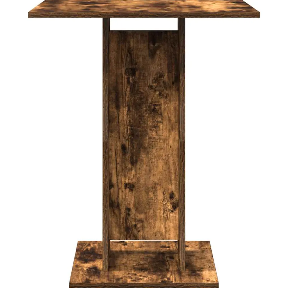 vidaXL Bistrotafel 60x60x75 cm bewerkt hout gerookt eikenkleurig