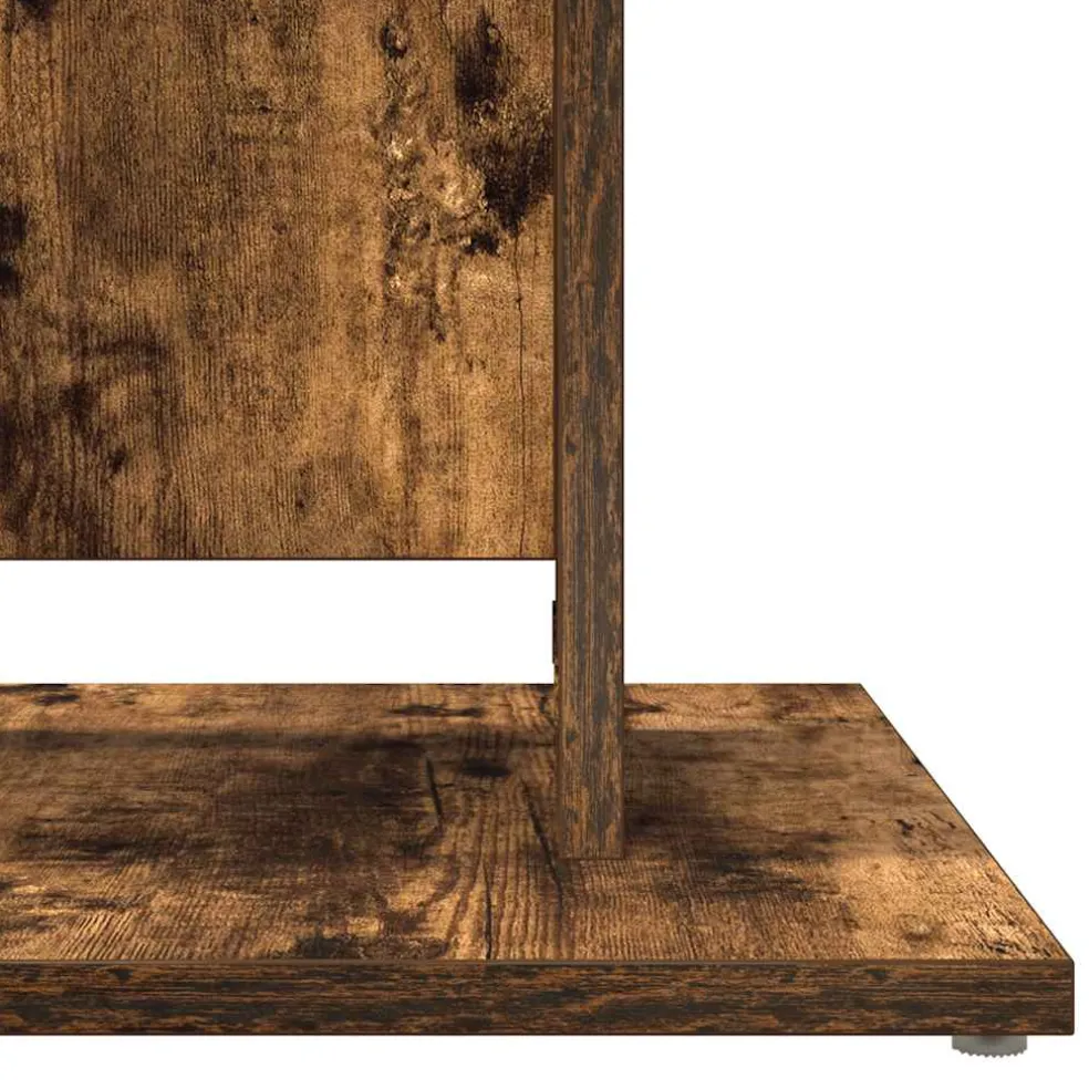 vidaXL Bistrotafel 60x60x75 cm bewerkt hout gerookt eikenkleurig