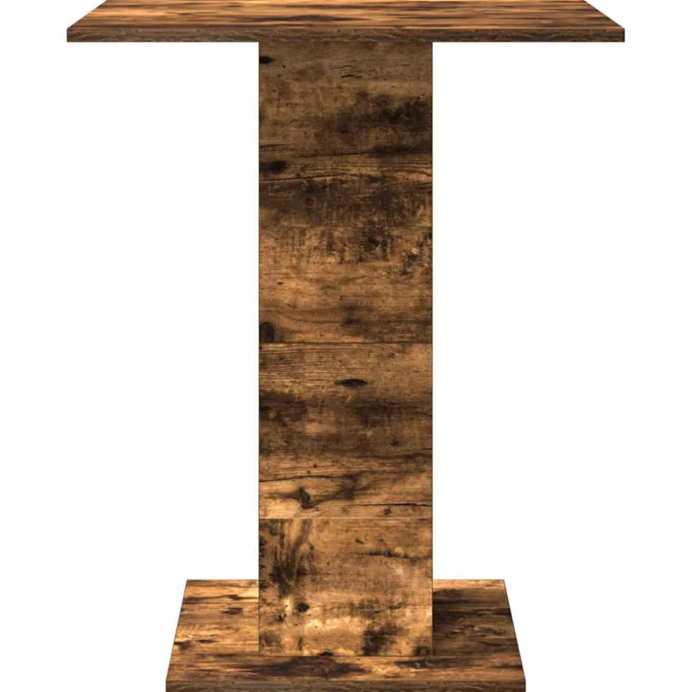 vidaXL Bistrotafel 60x60x75 cm bewerkt hout gerookt eikenkleurig