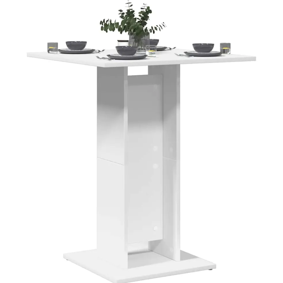 vidaXL Bistrotafel 60x60x75 cm bewerkt hout wit