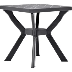 vidaXL Bistrotafel 70x70x72 cm kunststof antraciet
