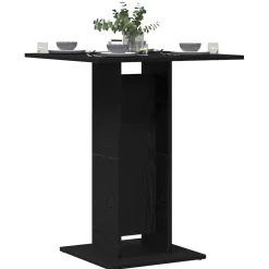 vidaXL Bistrotafel Zwart Eiken 60x60x75 cm Bewerkt Hout