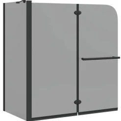 vidaXL Bi-Vouw Douche Omheining Donker Transparant 120 x 67 x 129 cm