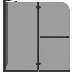 vidaXL Bi-Vouw Douche Omheining Donker Transparant 120 x 67 x 129 cm