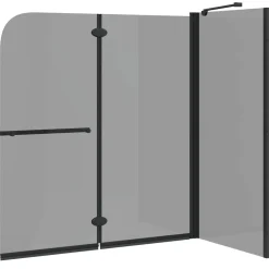 vidaXL Bi-Vouw Douche Omheining Donker Transparant 120 x 67 x 129 cm