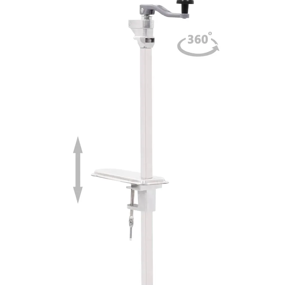 vidaXL Blikopener 70 cm aluminium en roestvrij staal zilverkleurig