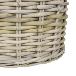 vidaXL Bloempot Mand GENDT 2 st Natuurlijk grijs Kubu Rattan