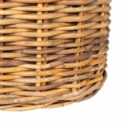 vidaXL Bloempot Mand GENDT 2 st Natuurlijk Bruin Kubu Rattan