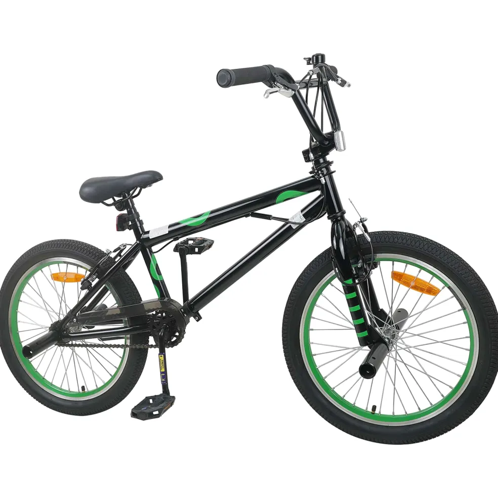 vidaXL BMX Fiets 20 Inch voor boven de 9 jaar Zwart