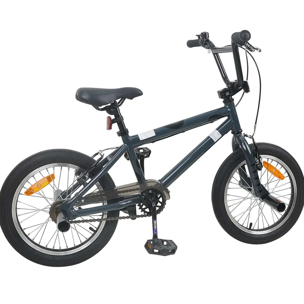 vidaXL BMX Fiets 16 Inch voor 5-8 jaar oud Donkergrijs
