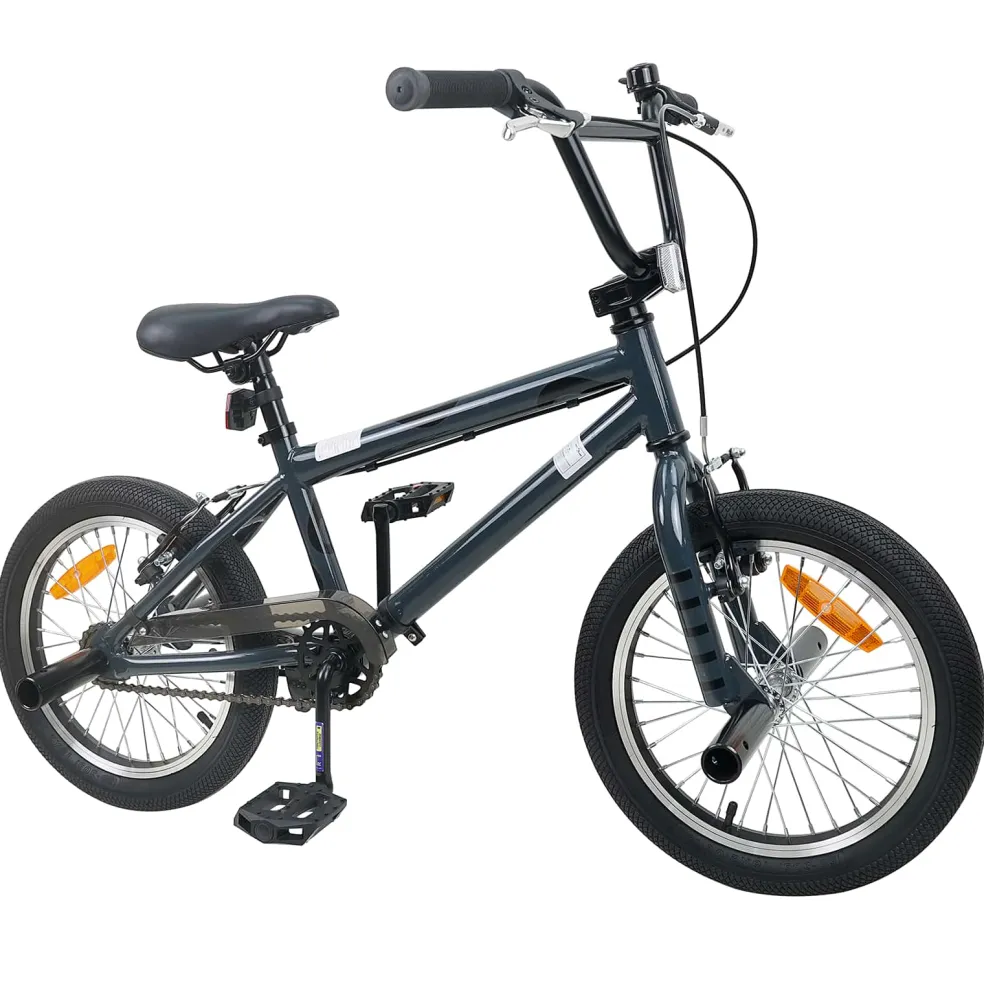vidaXL BMX Fiets 16 Inch voor 5-8 jaar oud Donkergrijs