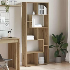 vidaXL Boekenkast Artisan Eiken 67x24x161 cm Bewerkt Hout