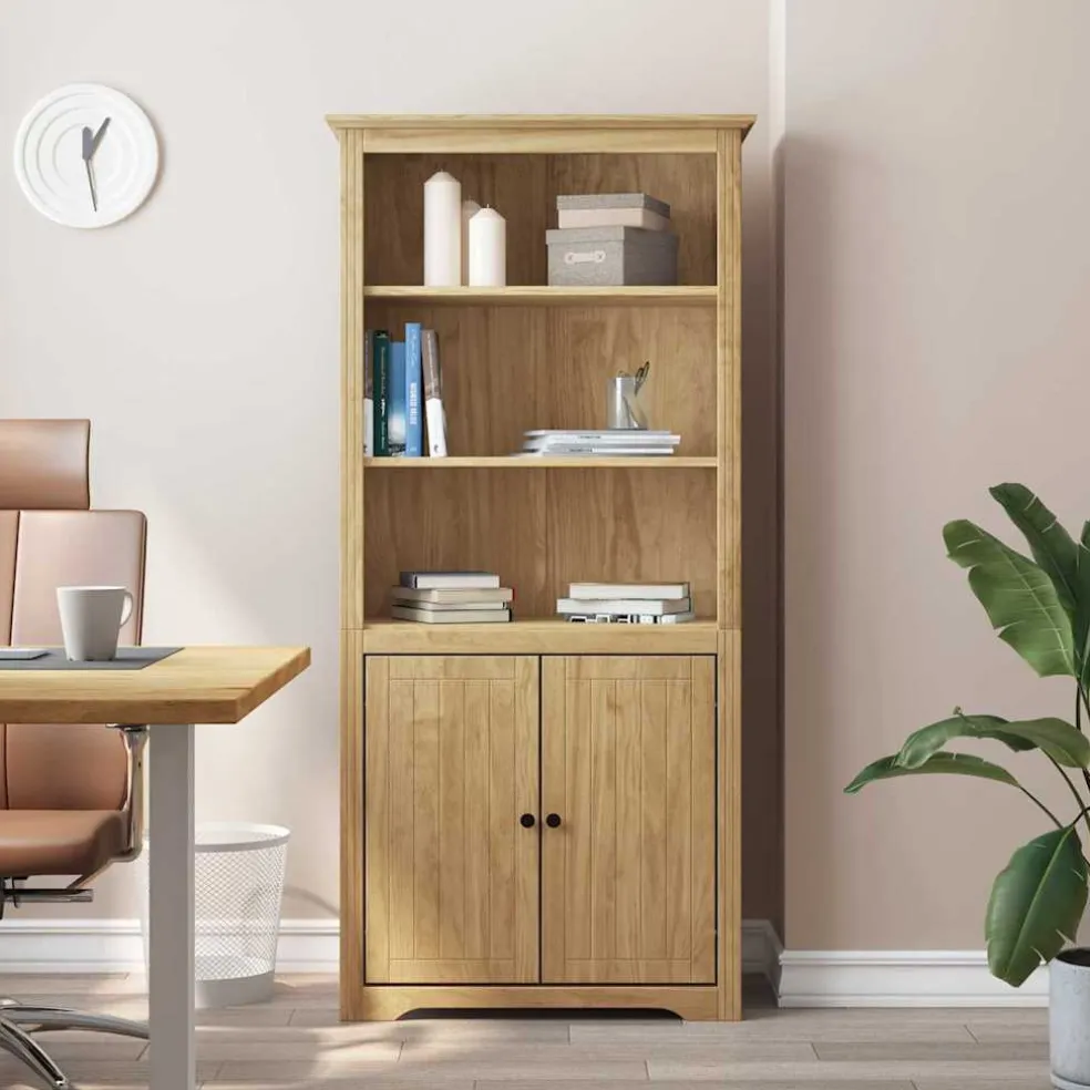 vidaXL Boekenkast BODO 3-laags 82 x 40 x 173 cm Bewerkt hout
