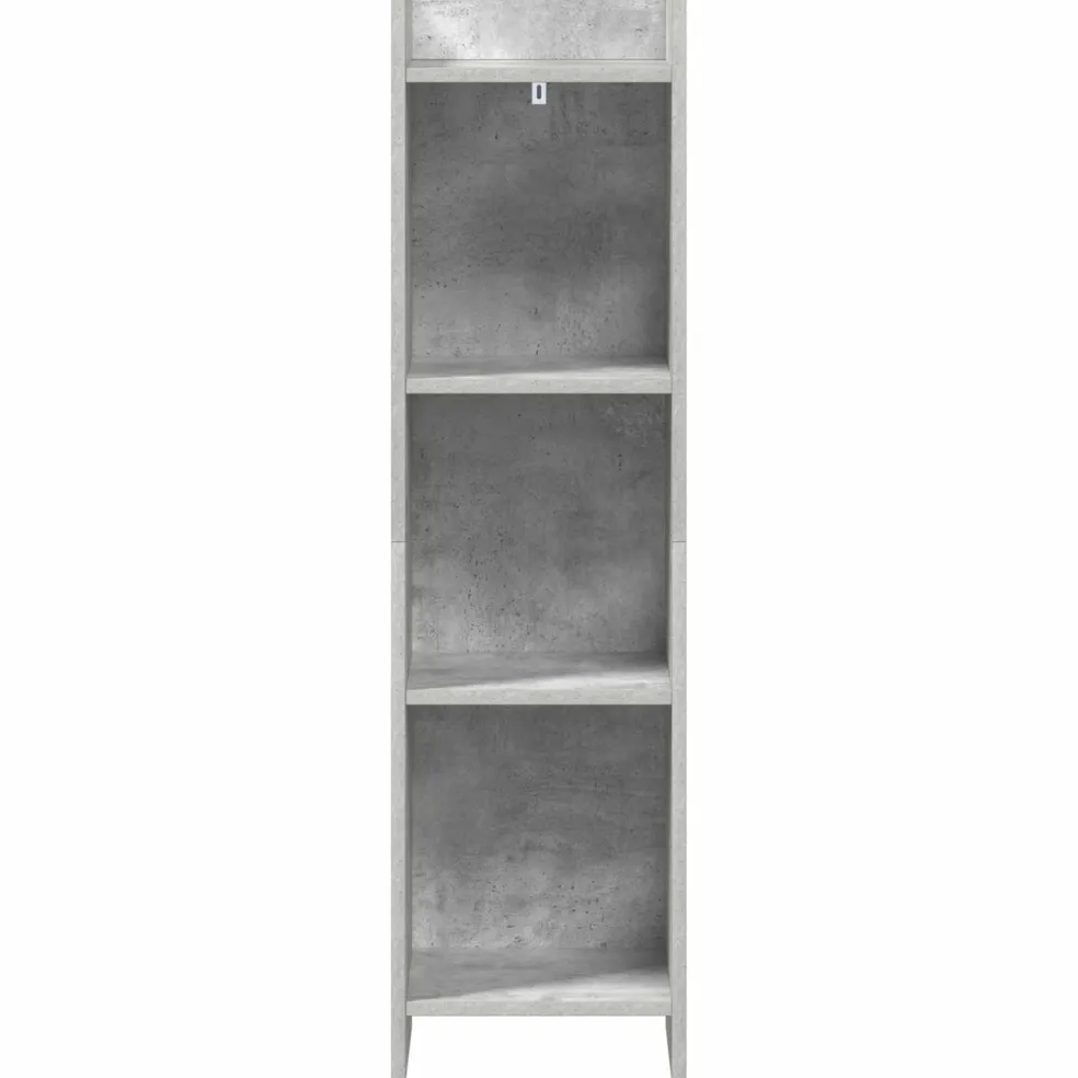 vidaXL Boekenkast Concerte Grijs 30 x 30 x 111 cm Bewerkt hout
