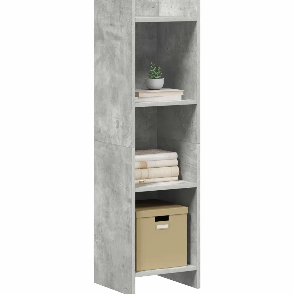 vidaXL Boekenkast Concerte Grijs 30 x 30 x 111 cm Bewerkt hout