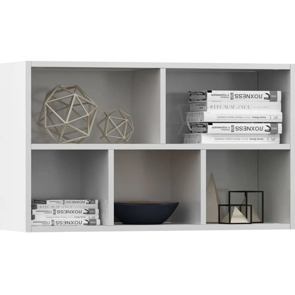 vidaXL Boekenkast/dressoir 50x25x80 cm bewerkt hout wit