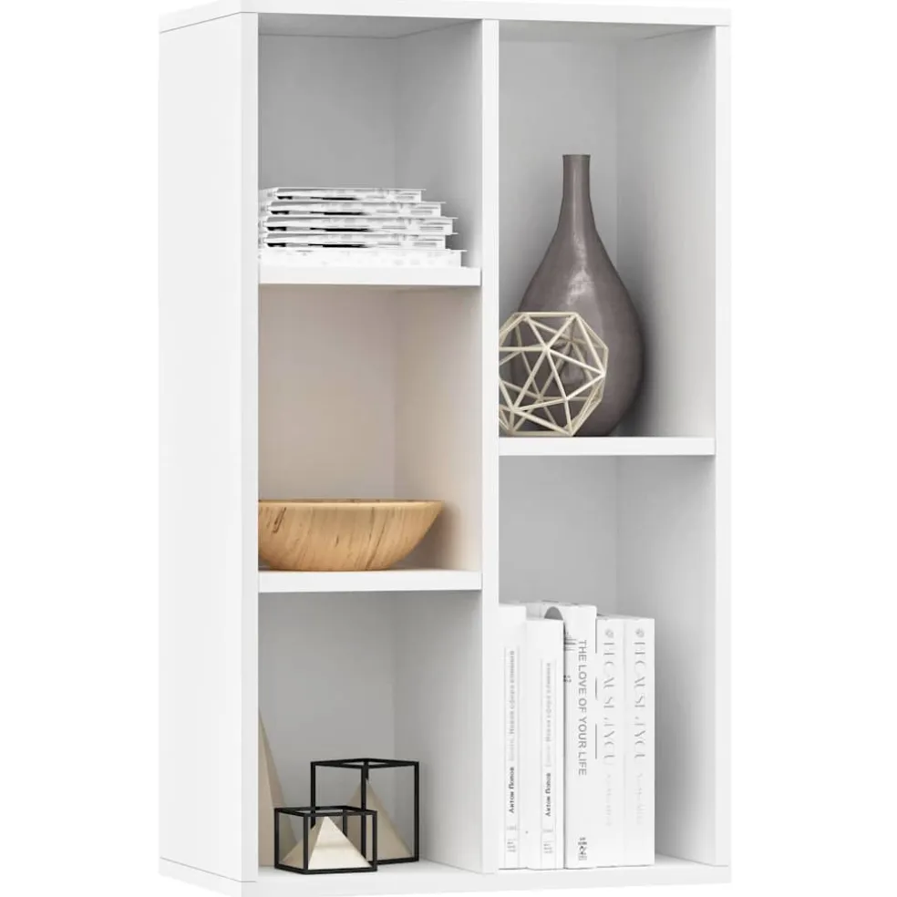 vidaXL Boekenkast/dressoir 50x25x80 cm bewerkt hout wit
