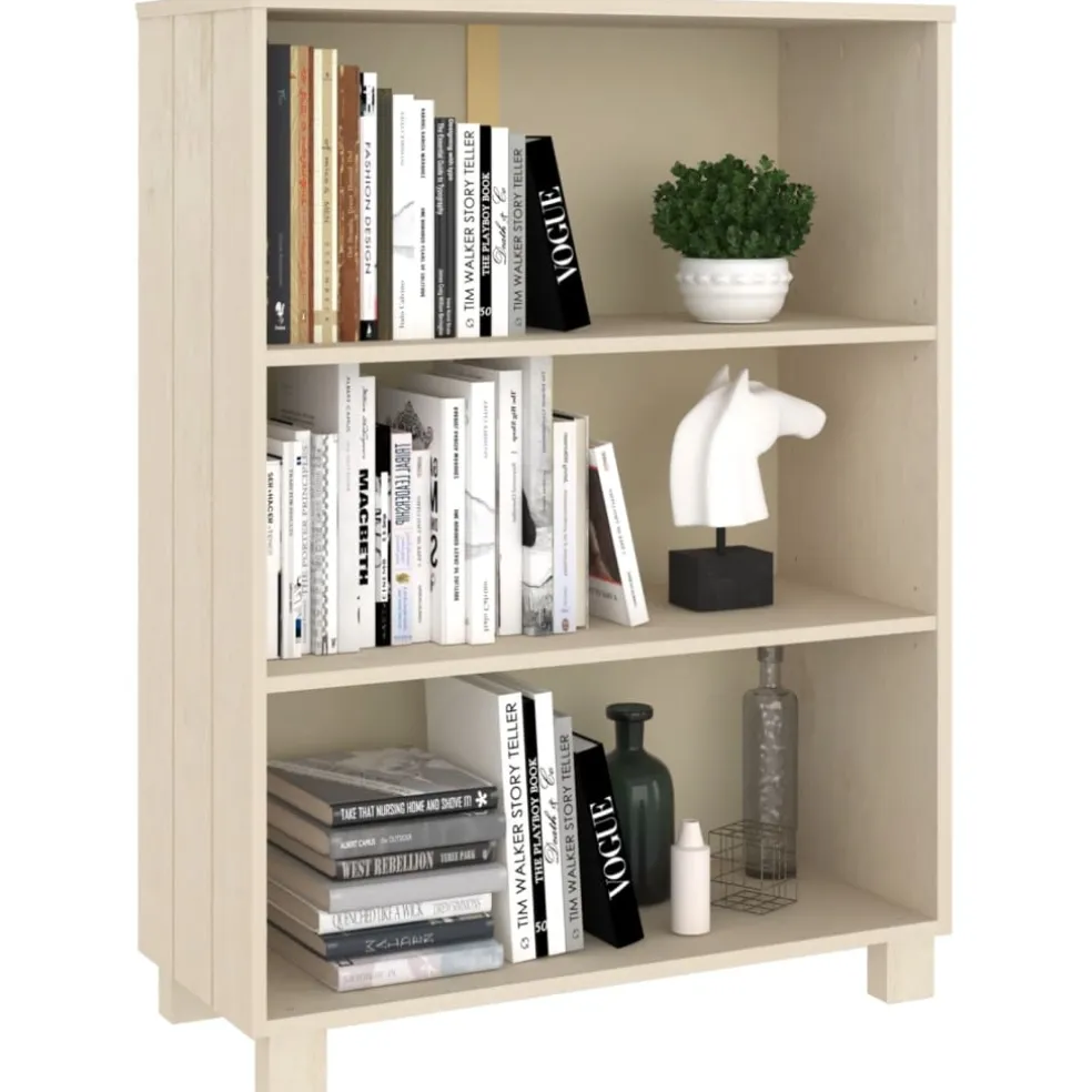 vidaXL Boekenkast HAMAR 85x35x112 cm massief grenenhout honingbruin