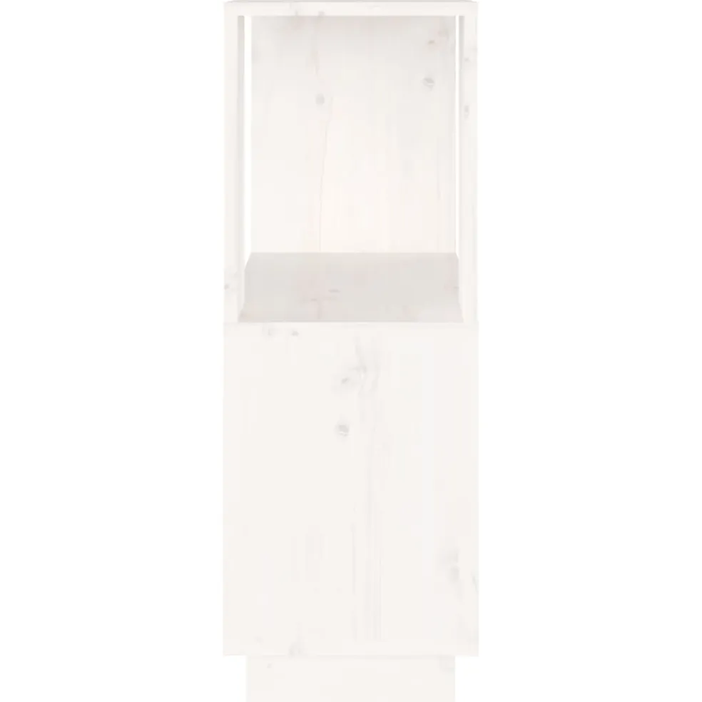 vidaXL Boekenkast/kamerscherm 51x25x70 cm massief grenenhout wit