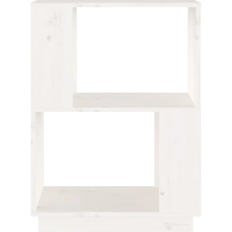vidaXL Boekenkast/kamerscherm 51x25x70 cm massief grenenhout wit