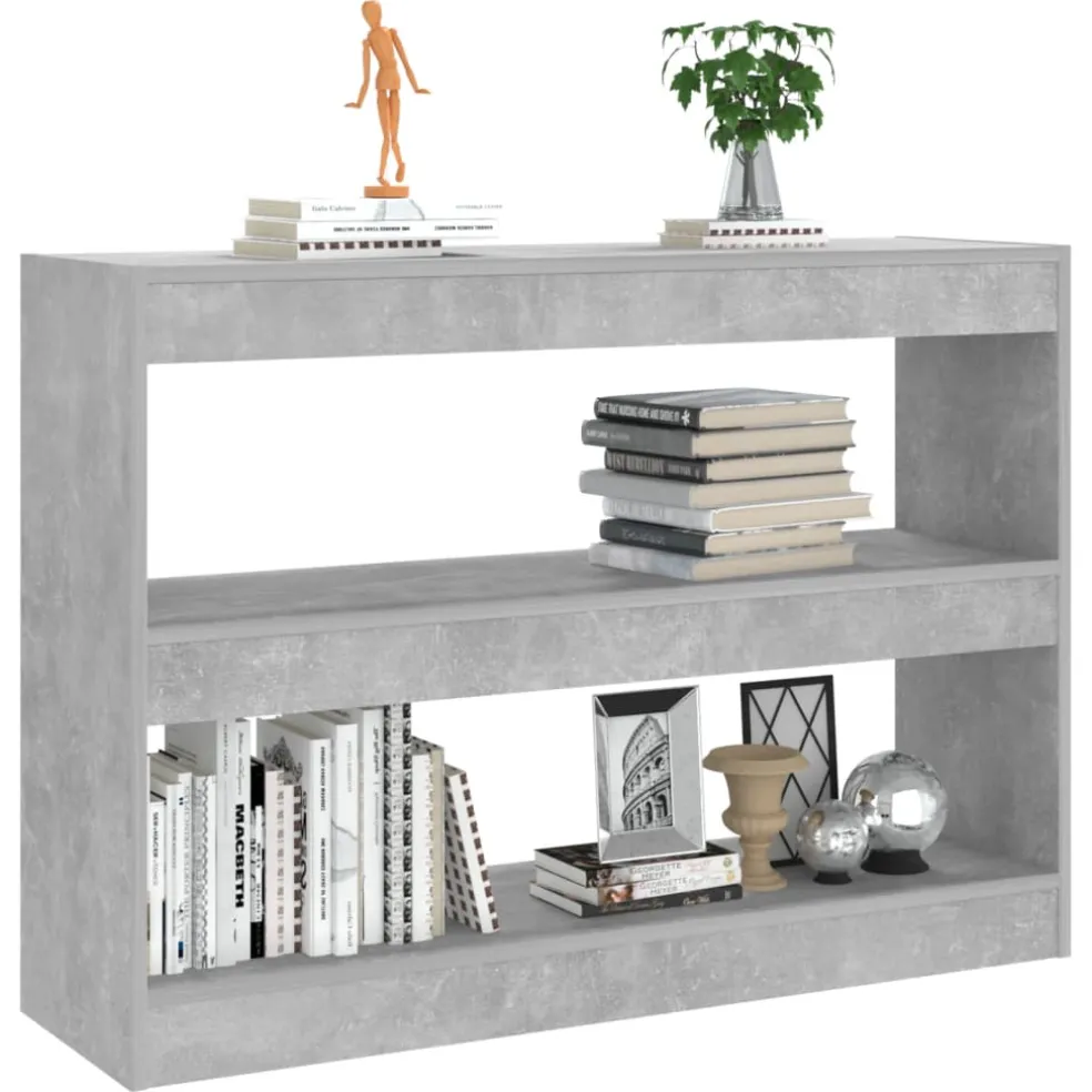vidaXL Boekenkast/kamerscherm 100x30x72 cm betongrijs