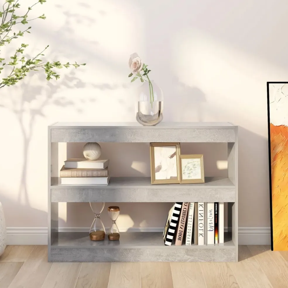 vidaXL Boekenkast/kamerscherm 100x30x72 cm betongrijs