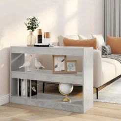 vidaXL Boekenkast/kamerscherm 100x30x72 cm betongrijs