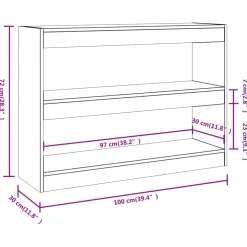 vidaXL Boekenkast/kamerscherm 100x30x72 cm betongrijs